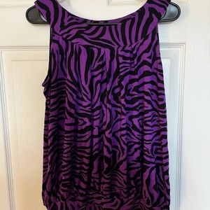 Purple Leopard Print Tank Top
